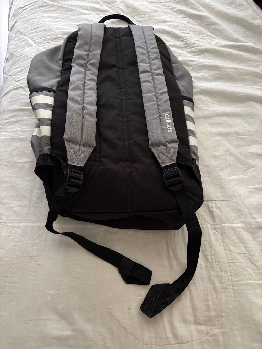 Adidas Black and Gray Everyday Backpack with Padded Straps